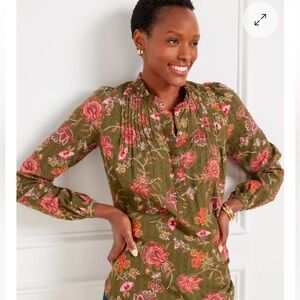 NWT Talbots PINTUCK TOP - GRACEFUL FLORAL
